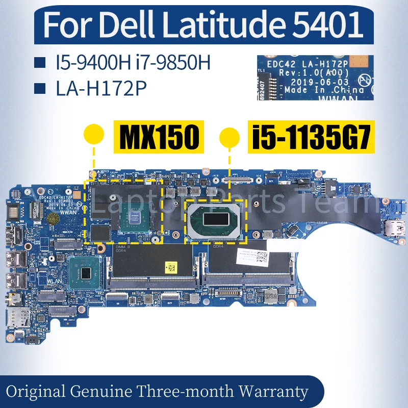 Материнская плата для ноутбука Dell Latitude 5401 LA-H172P 06YY9J 04TXRT 02T31D 02T31D I5-9400H MX150, материнская плата для ноутбука
Материнская плата для ноутбука Dell Latitude 5401 LA-H172P 06YY9J 04TXRT 02T31D 02T31D I5-9400H MX150, материнская плата для ноутбука