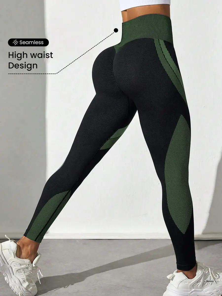High Waist Seamless Contrast Color Splicing Sport Leggings Yoga Pants For Women
High Waist Seamless Contrast Color Splicing Sport Leggings Yoga Pants For Women