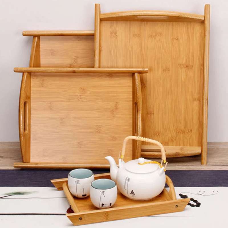 Bamboo tray, rectangular tea cup tray with handle, hotel restaurant tray, double-handled pastry and bread wooden tray
Bamboo tray, rectangular tea cup tray with handle, hotel restaurant tray, double-handled pastry and bread wooden tray