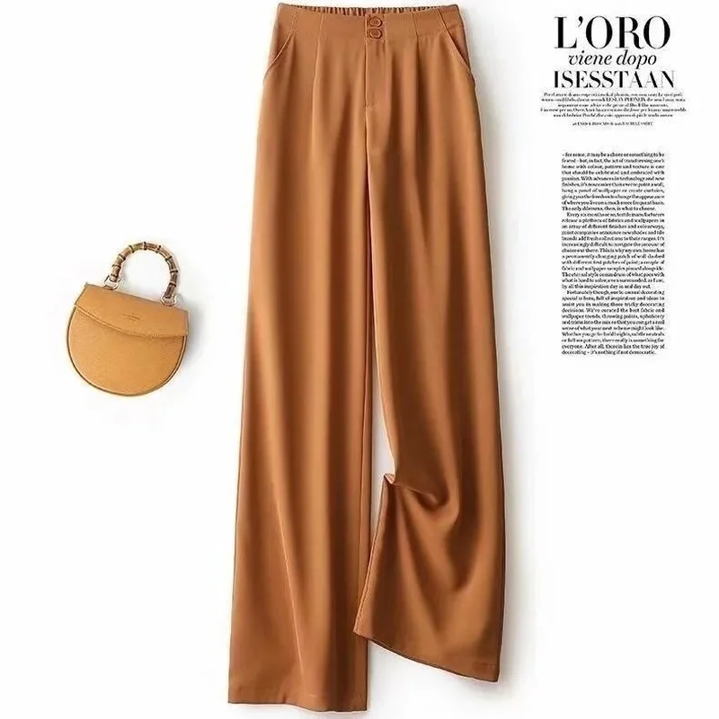 Simple Korean Wide Leg Pants for Women Commute Suit Pants High Waist Loose Casual Straight-Leg Slimming Draping Chiffon Trousers
Simple Korean Wide Leg Pants for Women Commute Suit Pants High Waist Loose Casual Straight-Leg Slimming Draping Chiffon Trousers
