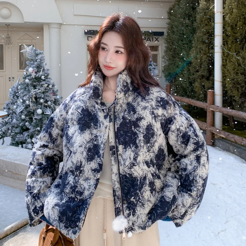 Women's Gradient Floral Print down Jacket Winter Outerwear 2026 New Style Trendy Bread Coat Fashionable And Stylish
Women's Gradient Floral Print down Jacket Winter Outerwear 2026 New Style Trendy Bread Coat Fashionable And Stylish