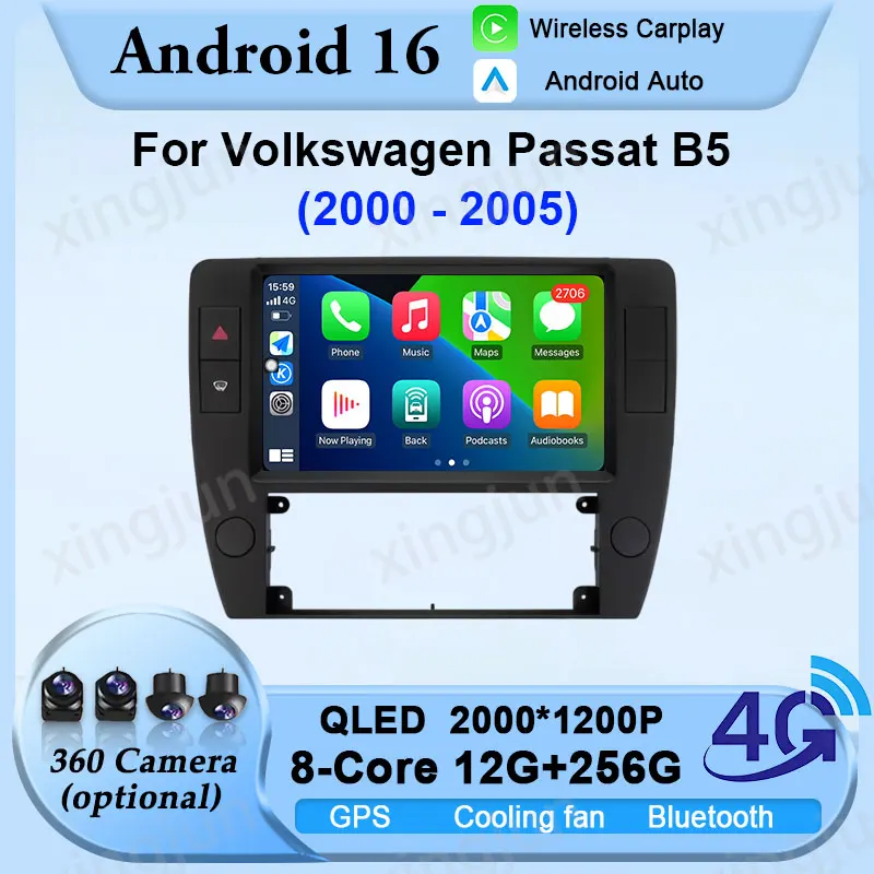 Для Volkswagen Passat B5 2000-2005: Автомобильная мультимедийная система с QLED-экраном, Android, видео, Wi-Fi, разделением экрана, GPS-навигацией, DSP и стерео.
Для Volkswagen Passat B5 2000-2005: Автомобильная мультимедийная система с QLED-экраном, Android, видео, Wi-Fi, разделением экрана, GPS-навигацией, DSP и стерео.