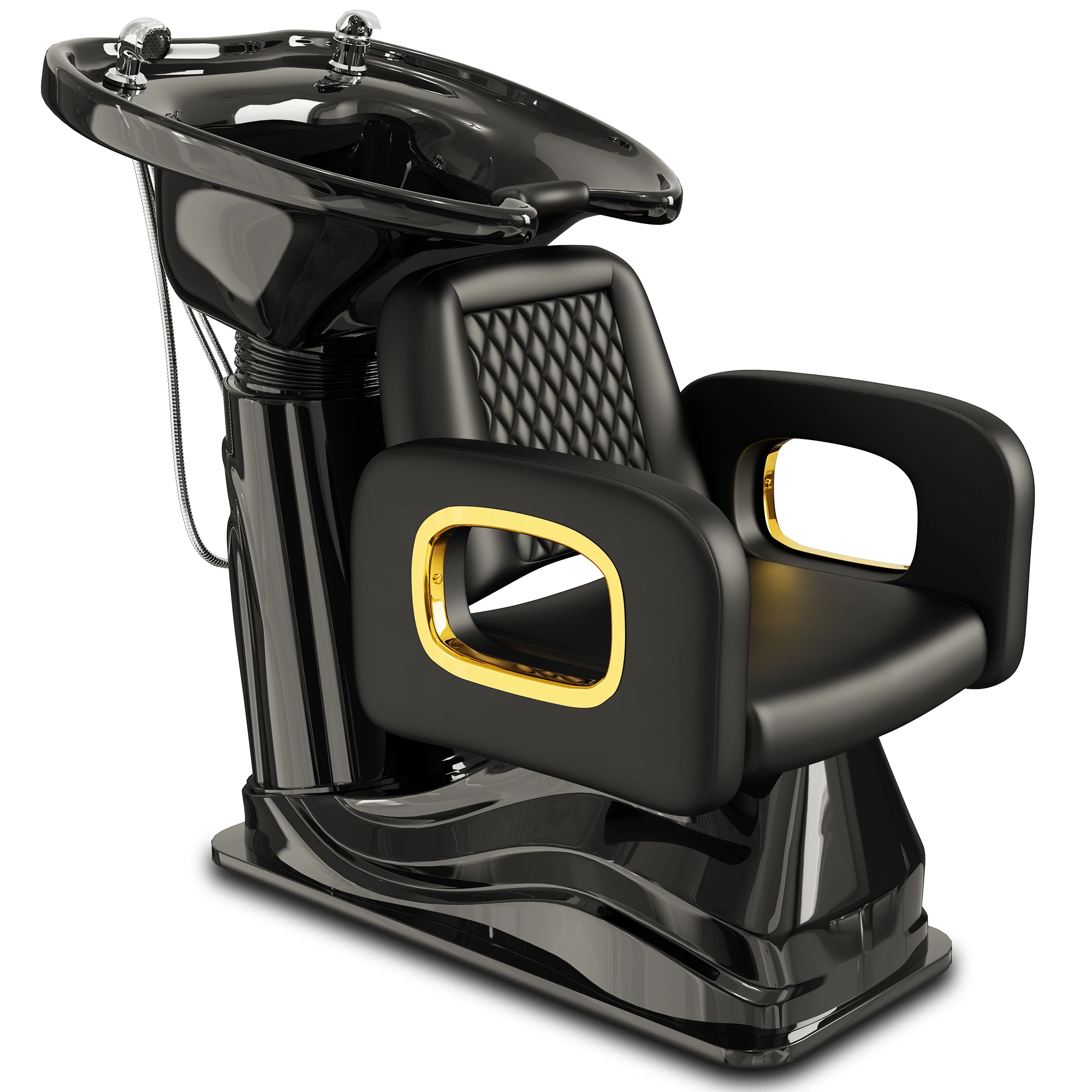 Factory Direct Black and Gold Shampoo Chair with Adjustable Backrest Easy-To-Clean Surface for Barber Shop
Factory Direct Black and Gold Shampoo Chair with Adjustable Backrest Easy-To-Clean Surface for Barber Shop