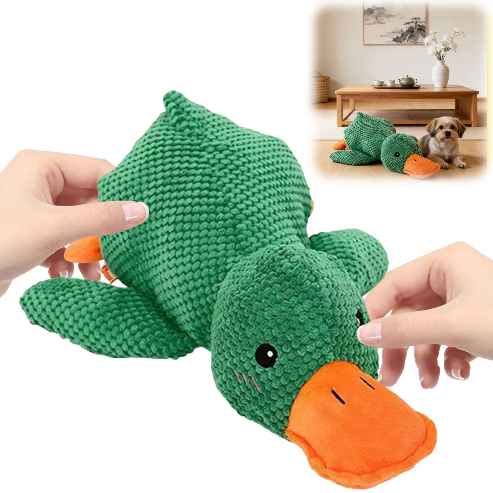Interactive Squeaky Dog Chew Toy Dog Plush Toys To Keep Them Busy with Soft Fabric Yet Tough Quack Duck for Indoor Pups Teething
Interactive Squeaky Dog Chew Toy Dog Plush Toys To Keep Them Busy with Soft Fabric Yet Tough Quack Duck for Indoor Pups Teething