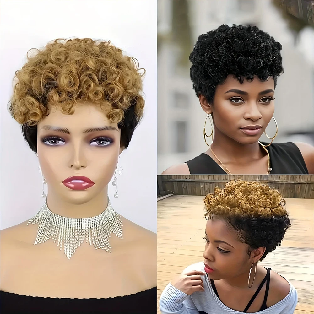 150% Human Hair Wig Pixie Cut Wig Short Curly Wig Human Hair Wig For Women Machine Made Wigs
150% Human Hair Wig Pixie Cut Wig Short Curly Wig Human Hair Wig For Women Machine Made Wigs