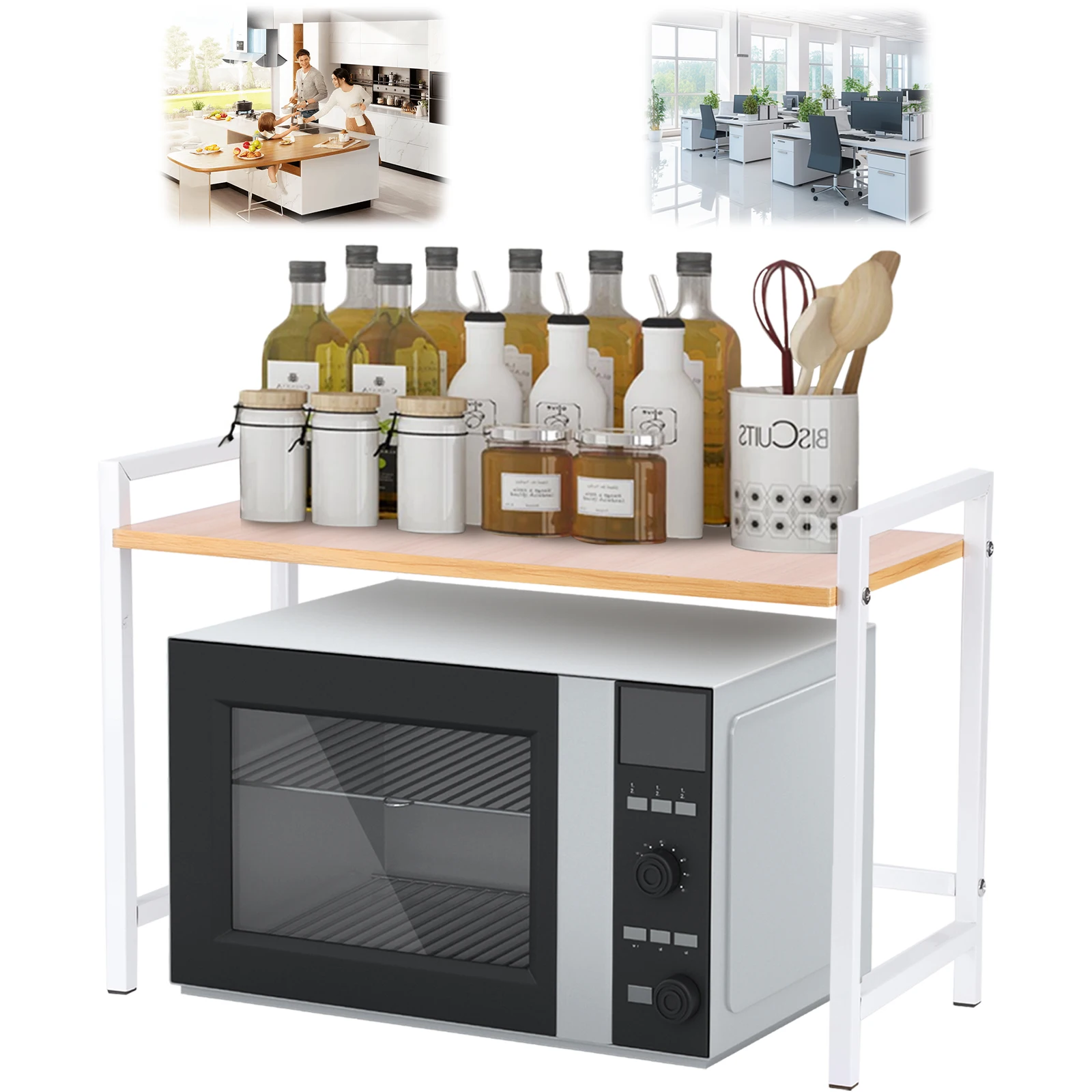 Expandable Microwave Rack Heavy Duty Extendable Microwave Stand Multi-Function Kitchen Storage Rack for Home Office
Expandable Microwave Rack Heavy Duty Extendable Microwave Stand Multi-Function Kitchen Storage Rack for Home Office