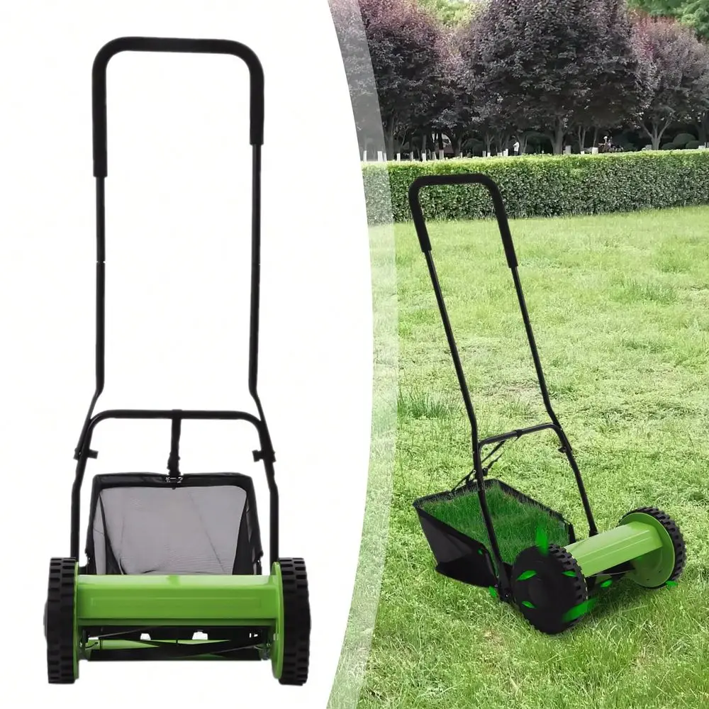 Manual Push Reel Lawn Mower Push Lawn Sweeper With 23L Collection Bag, 5 Blades
Manual Push Reel Lawn Mower Push Lawn Sweeper With 23L Collection Bag, 5 Blades