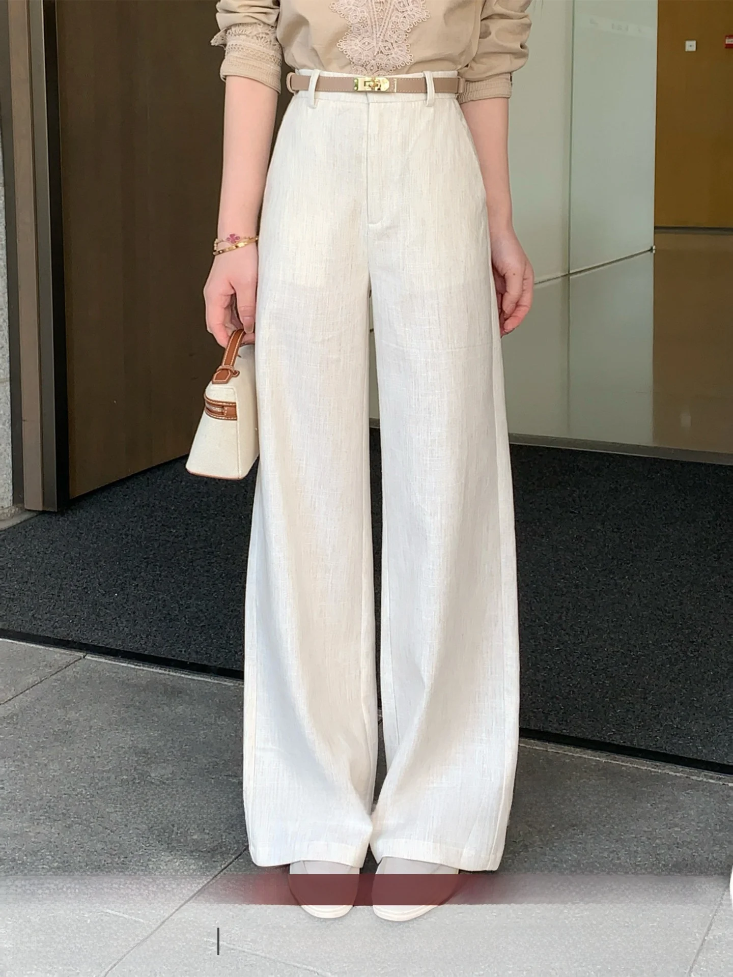 High Waist Wide Leg Pants Women's Casual Style Slimming High End Feel Lazy Summer 2026 Spring Cotton Straight Cut
High Waist Wide Leg Pants Women's Casual Style Slimming High End Feel Lazy Summer 2026 Spring Cotton Straight Cut