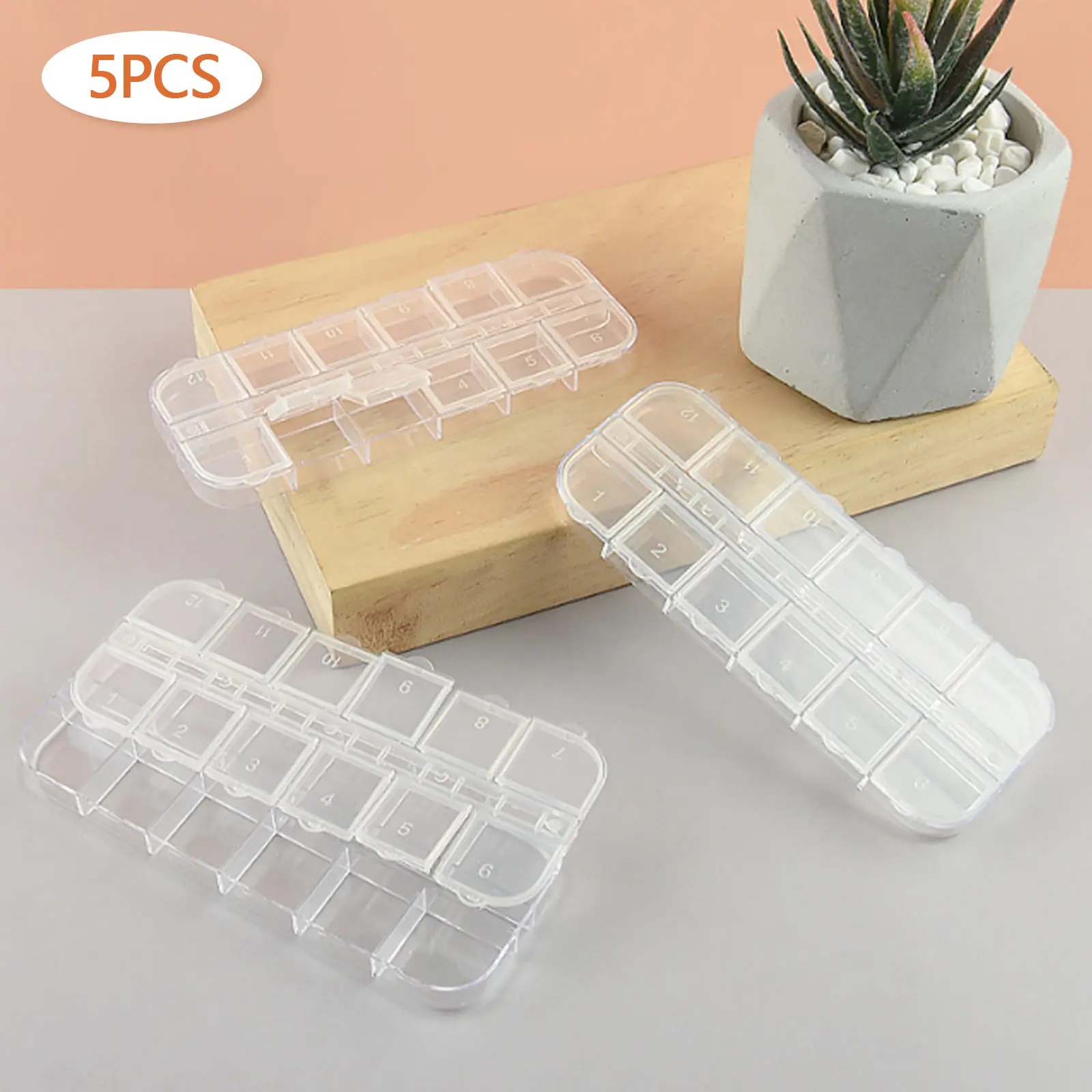 5PCS 12 Grids Nail Art Diamond Sequins Container Box for Jewelry Bead Craft Diamond Painting DIY Craft Storage Organizer Case
5PCS 12 Grids Nail Art Diamond Sequins Container Box for Jewelry Bead Craft Diamond Painting DIY Craft Storage Organizer Case
