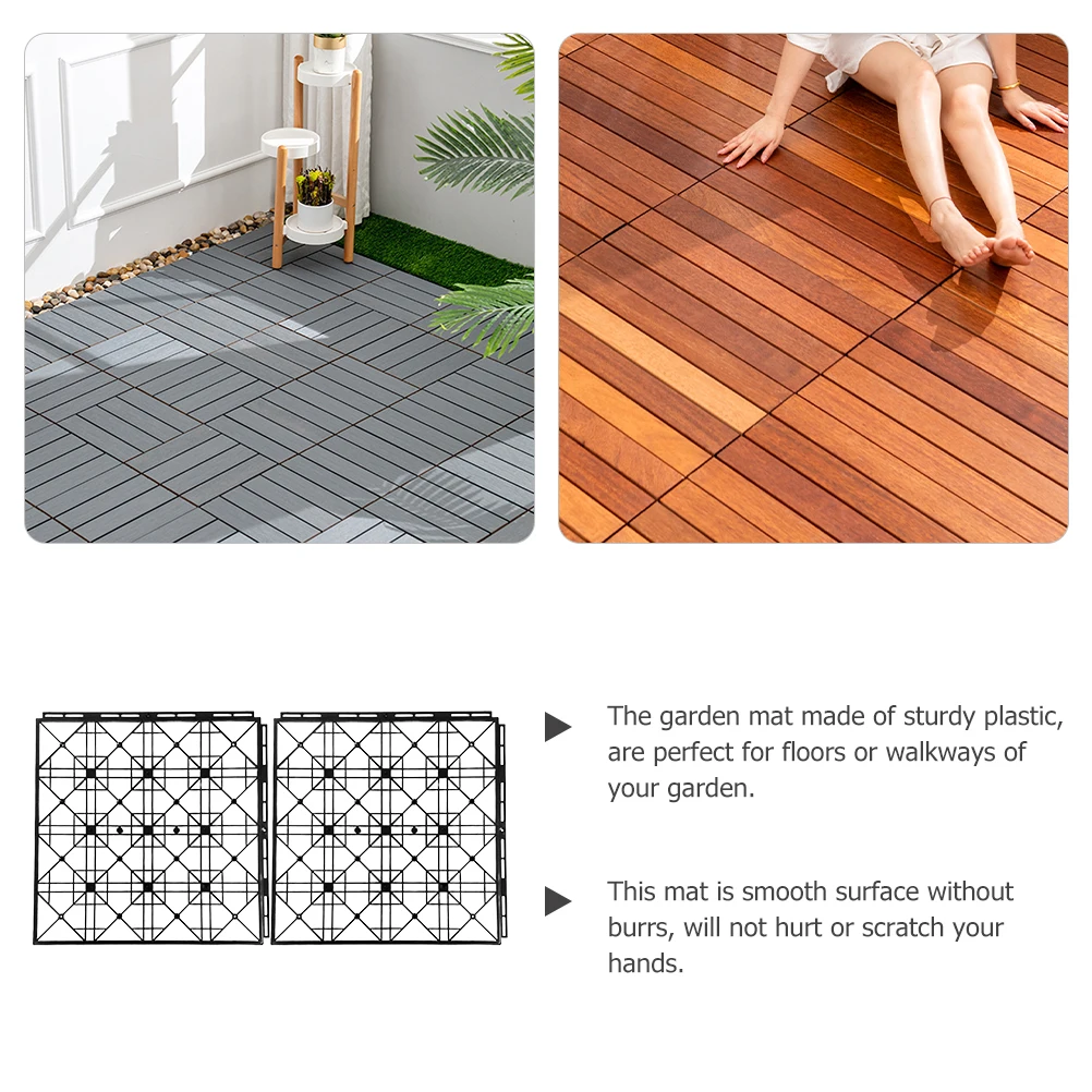 2Pcs Garden Plastic Floor Mats Non-Slip Outdoor Ground Pads Durable Decorative Anti-Skid Garden Deck Tiles Yard Terrace
2Pcs Garden Plastic Floor Mats Non-Slip Outdoor Ground Pads Durable Decorative Anti-Skid Garden Deck Tiles Yard Terrace