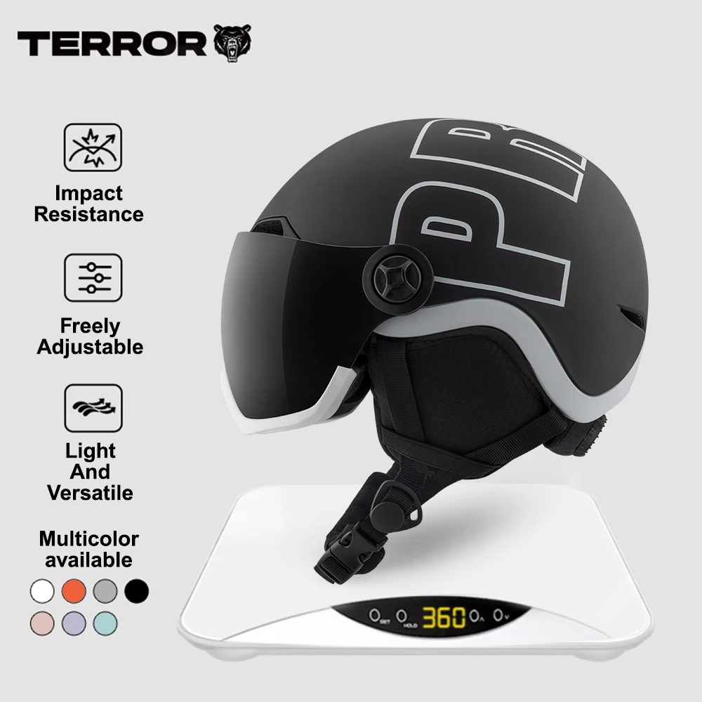 PRIME C2 Ski Helmet with Integrated Goggle CE Certified Shockproof Adjustable Warm Snowboard Helmet for Men Women Black White
PRIME C2 Ski Helmet with Integrated Goggle CE Certified Shockproof Adjustable Warm Snowboard Helmet for Men Women Black White