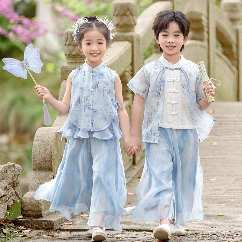 2025 Summer New Chinese Style Brother&Sister Tang Suit Hanfu Costume Boy And Girl Student School Uniform Children Birthday Gift
2025 Summer New Chinese Style Brother&Sister Tang Suit Hanfu Costume Boy And Girl Student School Uniform Children Birthday Gift
