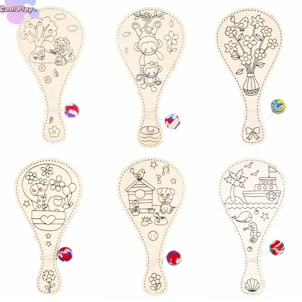 Wooden DIY Paddle Ball with String Blank Racket With String DIY Racket with Ball Interactive Ball Wooden Racket Educational
Wooden DIY Paddle Ball with String Blank Racket With String DIY Racket with Ball Interactive Ball Wooden Racket Educational