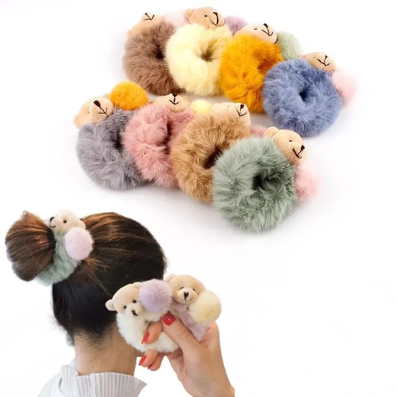 Cute Plush Bear Rubber Bands Winter Furry Elastic Hair Bands Korean Style Decorate Ponytail Holder Hair Accessories Hair Rope
Cute Plush Bear Rubber Bands Winter Furry Elastic Hair Bands Korean Style Decorate Ponytail Holder Hair Accessories Hair Rope