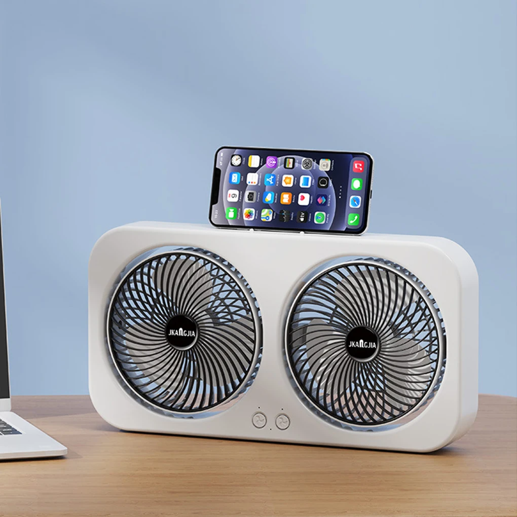 Настольный вентилятор с двумя головками, настенный, портативный, 3 скорости, бесшумный, с держателем для телефона, мощный обдув
Настольный вентилятор с двумя головками, настенный, портативный, 3 скорости, бесшумный, с держателем для телефона, мощный обдув