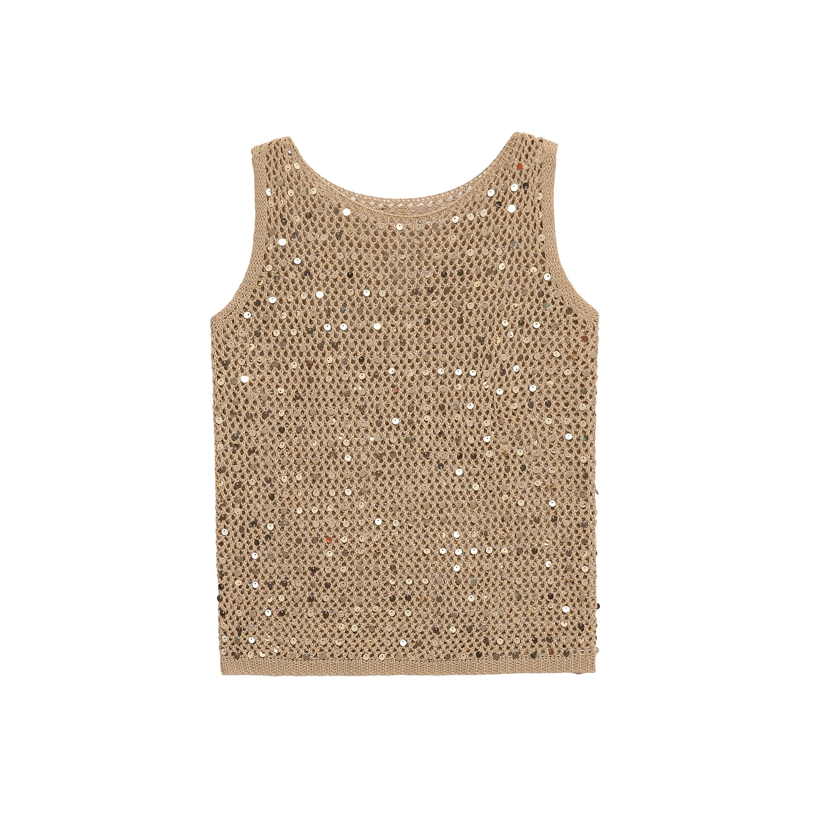 Women's Casual Sleeveless Summer Top Fashionable Sweet Style Sequin Camisole Vest Versatile and Thin
Women's Casual Sleeveless Summer Top Fashionable Sweet Style Sequin Camisole Vest Versatile and Thin