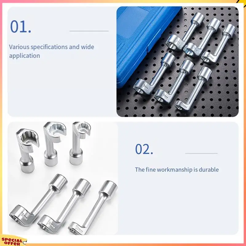 ABFI L-Shaped Open Hexagonal Slotted Oxygen Sensor Wrench, Fuel Pipe Socket Wrench Automobile Oil Pipe Socket Wrench
ABFI L-Shaped Open Hexagonal Slotted Oxygen Sensor Wrench, Fuel Pipe Socket Wrench Automobile Oil Pipe Socket Wrench