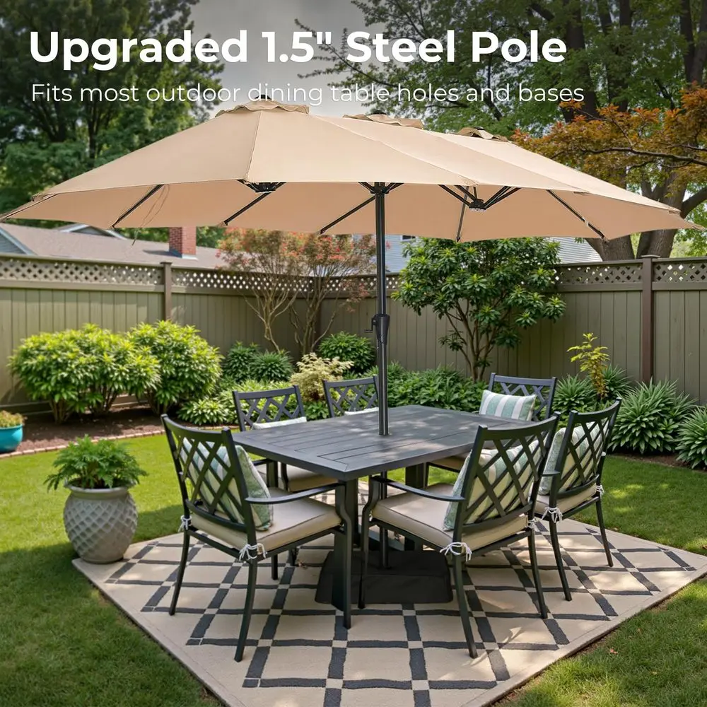 13FT Outdoor Patio Umbrella with Base Included, Double Sided Pool Umbrellas with Fade Resistant Canopy, Large Table Umbrella fo
13FT Outdoor Patio Umbrella with Base Included, Double Sided Pool Umbrellas with Fade Resistant Canopy, Large Table Umbrella fo