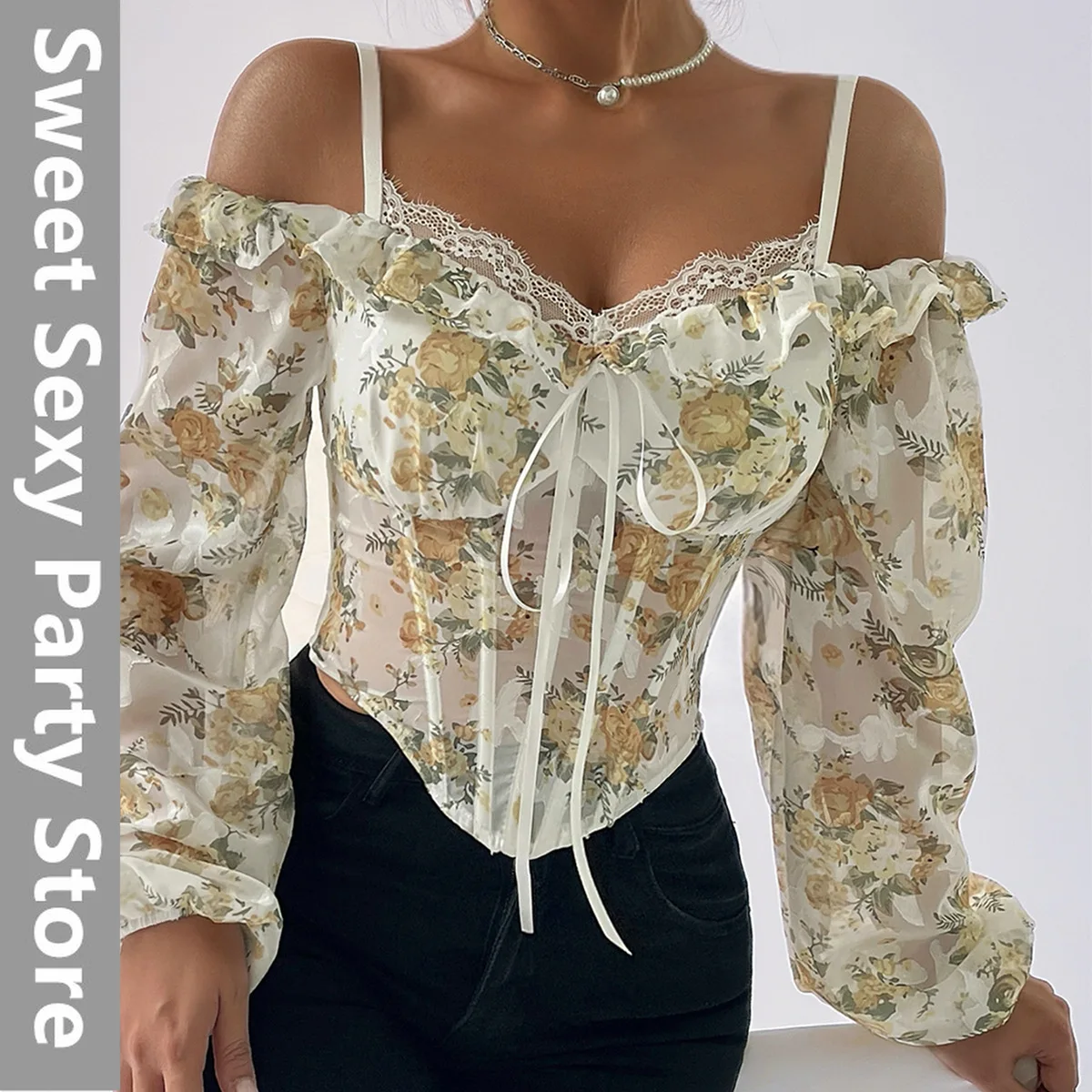 2025 new spring new product INS pastoral flower print fish bone slim fungus edge off-the-shoulder bubble sleeve top 751
2025 new spring new product INS pastoral flower print fish bone slim fungus edge off-the-shoulder bubble sleeve top 751