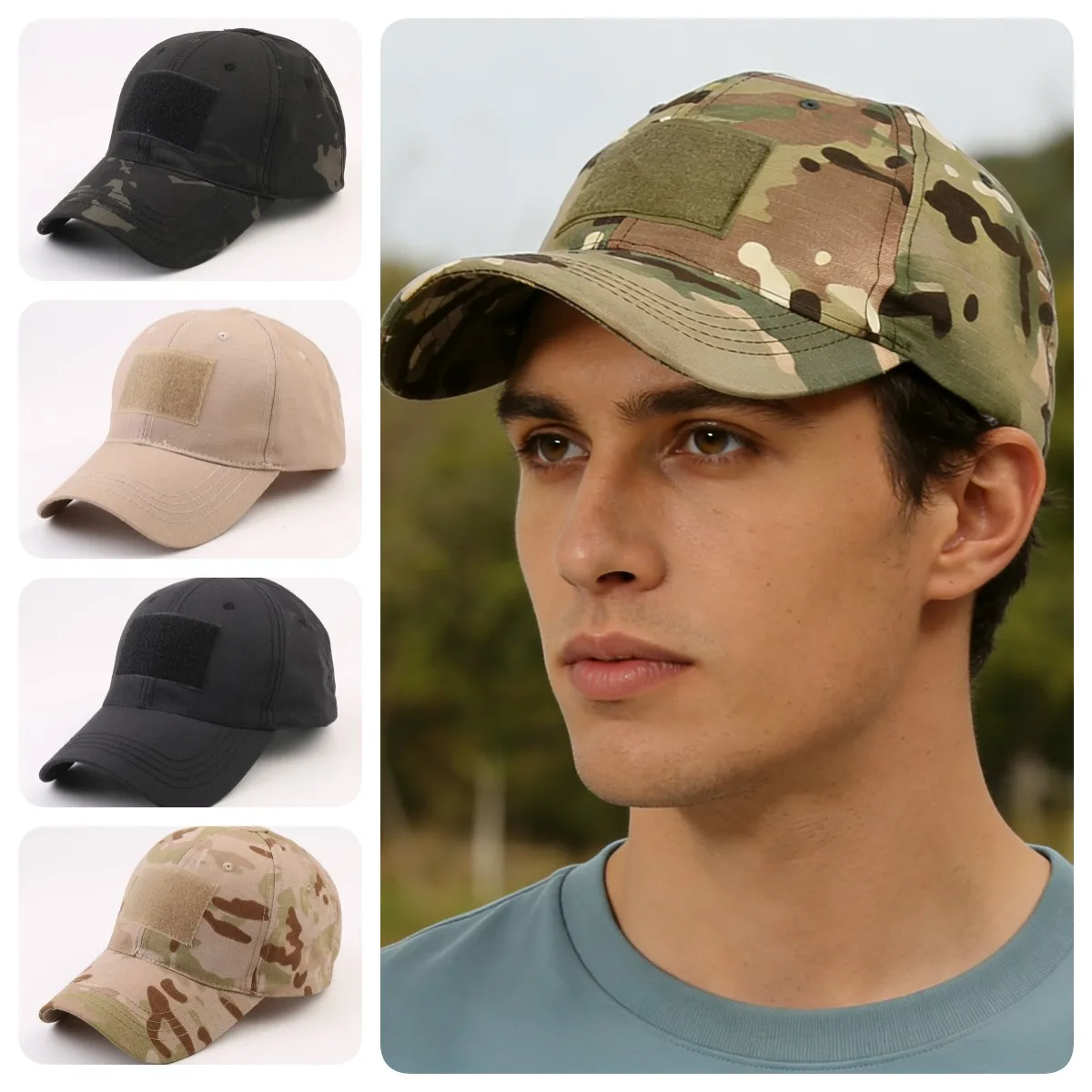 Outdoor Multicam Camouflage Adjustable Cap Mesh Tactical Airsoft Fishing Hunting Hiking Basketball Snapback Hat
Outdoor Multicam Camouflage Adjustable Cap Mesh Tactical Airsoft Fishing Hunting Hiking Basketball Snapback Hat