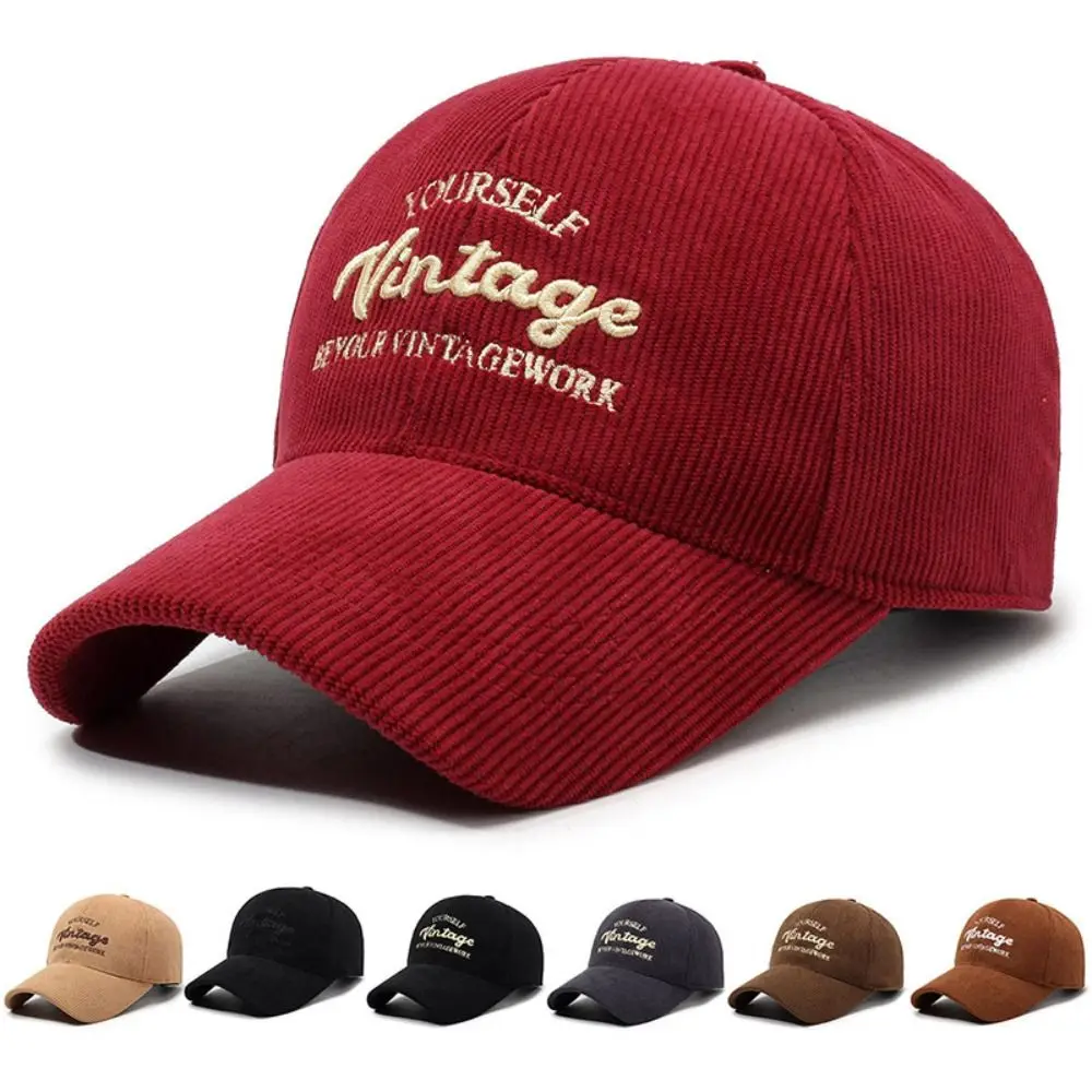 Autumn Winter Corduroy Baseball Caps Adjustable Embroidered Letter Snapback Caps Casual Vintage Dad Tucker Hat for Men Women
Autumn Winter Corduroy Baseball Caps Adjustable Embroidered Letter Snapback Caps Casual Vintage Dad Tucker Hat for Men Women
