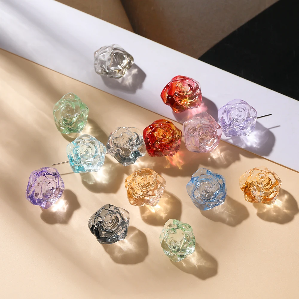 10pcs/Pack Transparent Glass Rose Flower Beads Colored Loose Spacer Beads for DIY Bracelet Necklace Jewelry Making Accessories
10pcs/Pack Transparent Glass Rose Flower Beads Colored Loose Spacer Beads for DIY Bracelet Necklace Jewelry Making Accessories