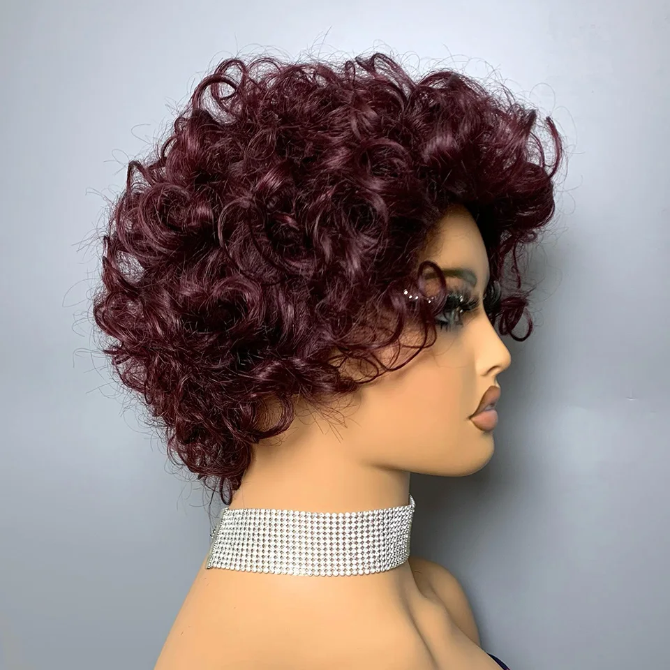 Short Curly Pixie Cut Wigs 99J Curly Pixie Cut Human Hair Wigs For Women Remy Glueless Wigs #2 Brown Pixie Cut Wigs HairUGo
Short Curly Pixie Cut Wigs 99J Curly Pixie Cut Human Hair Wigs For Women Remy Glueless Wigs #2 Brown Pixie Cut Wigs HairUGo