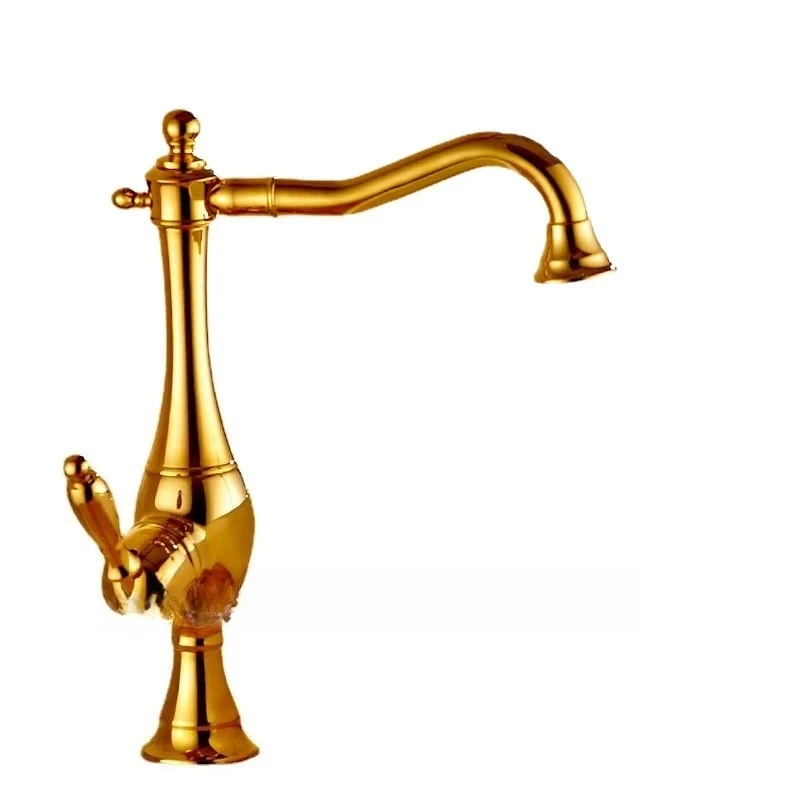 Kitchen Sink Faucets Hot & Cold Solid Brass Mixer Taps Single Handle Deck Mounted Rotating Crane Tap Gold/Chrome/Black
Kitchen Sink Faucets Hot & Cold Solid Brass Mixer Taps Single Handle Deck Mounted Rotating Crane Tap Gold/Chrome/Black