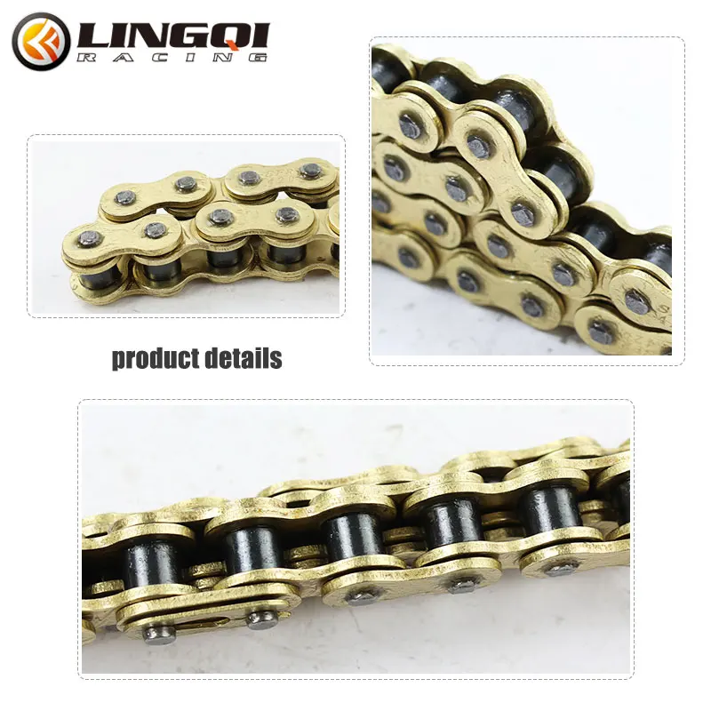 ONLEEYPP Motorcycle Accesserio Drive Chain Link 420 Gold 104 Links Cam Timing Chain Silent Chain For Pit Pro Dirt Bike Atv Quad
ONLEEYPP Motorcycle Accesserio Drive Chain Link 420 Gold 104 Links Cam Timing Chain Silent Chain For Pit Pro Dirt Bike Atv Quad