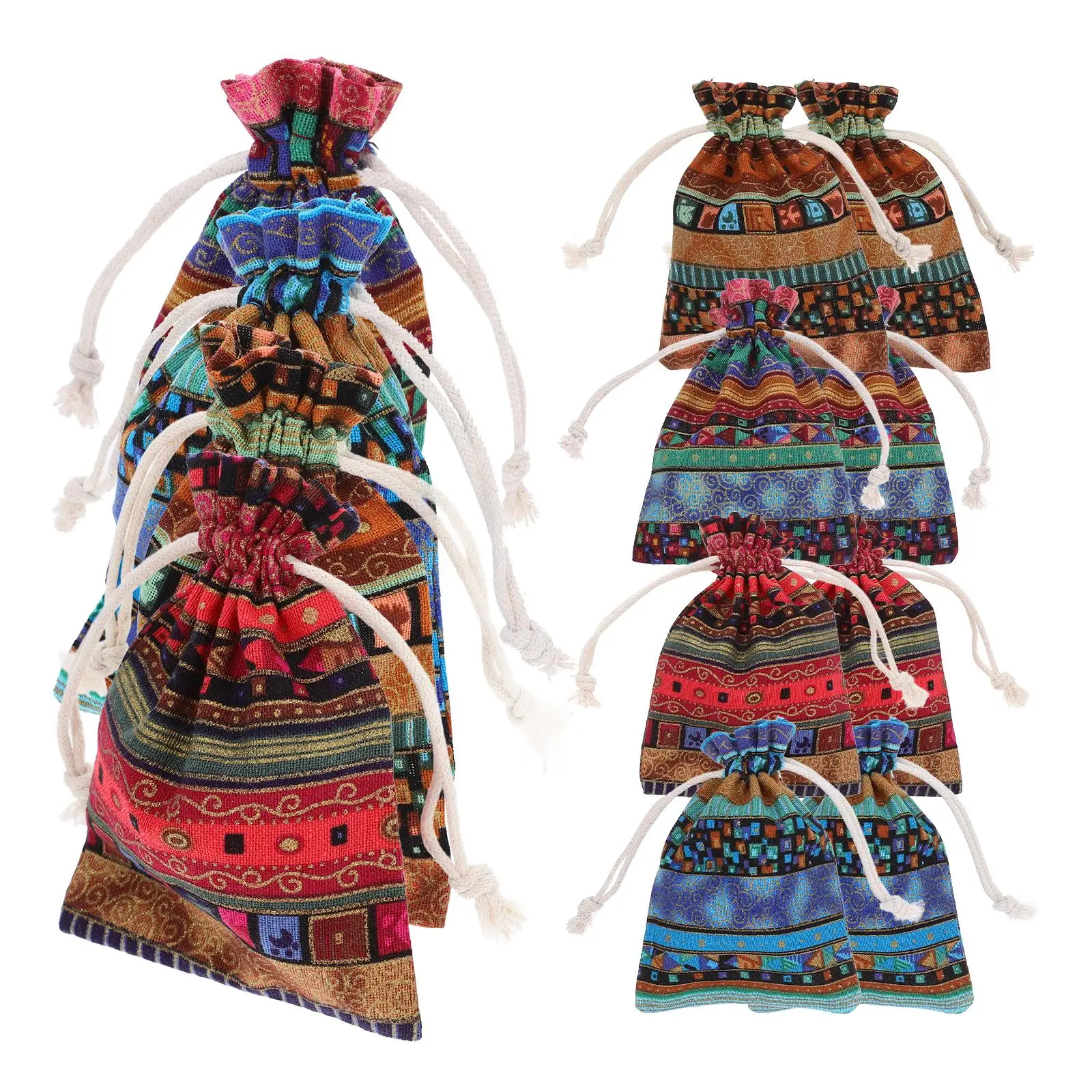 12 Pcs Sachet Bag Storage Fabric Coin Cotton Linen Drawstring Pouch 14x10cm Ethnic Design Bracelet Party Favors Candy Bags
12 Pcs Sachet Bag Storage Fabric Coin Cotton Linen Drawstring Pouch 14x10cm Ethnic Design Bracelet Party Favors Candy Bags