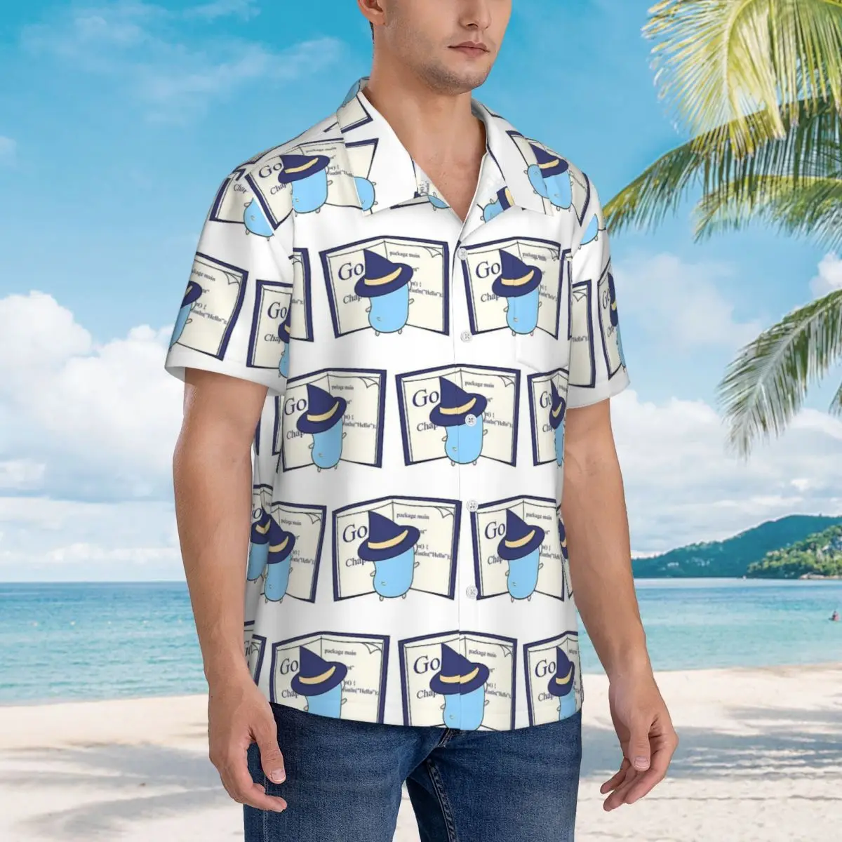 Мужская повседневная рубашка The Go Gopher Golang Witch Learning Hawaiian Shirts с коротким рукавом для лета и пляжа, с отложным воротником
Мужская повседневная рубашка The Go Gopher Golang Witch Learning Hawaiian Shirts с коротким рукавом для лета и пляжа, с отложным воротником