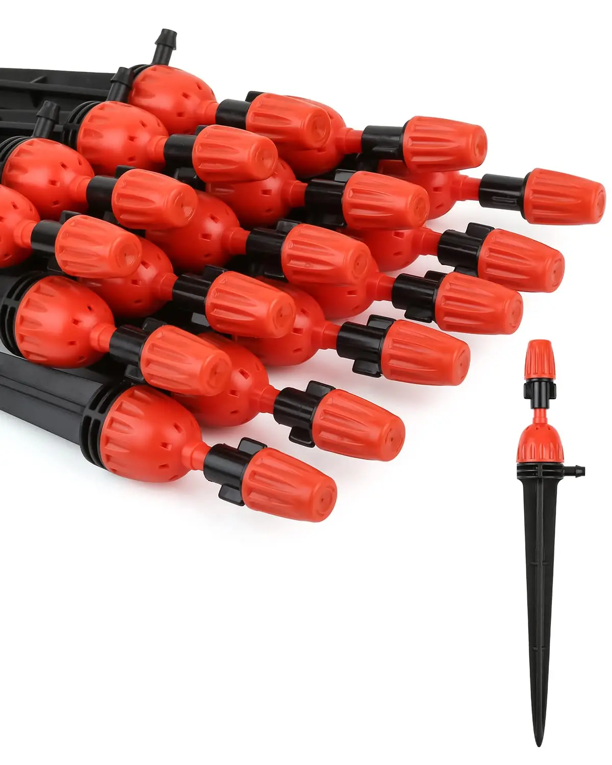 Adjustable 360° Drip Irrigation Emitters for 1/4" Hose, 25 Pack - Water Flow Control Stake Drippers for Garden Watering System
Adjustable 360° Drip Irrigation Emitters for 1/4" Hose, 25 Pack - Water Flow Control Stake Drippers for Garden Watering System