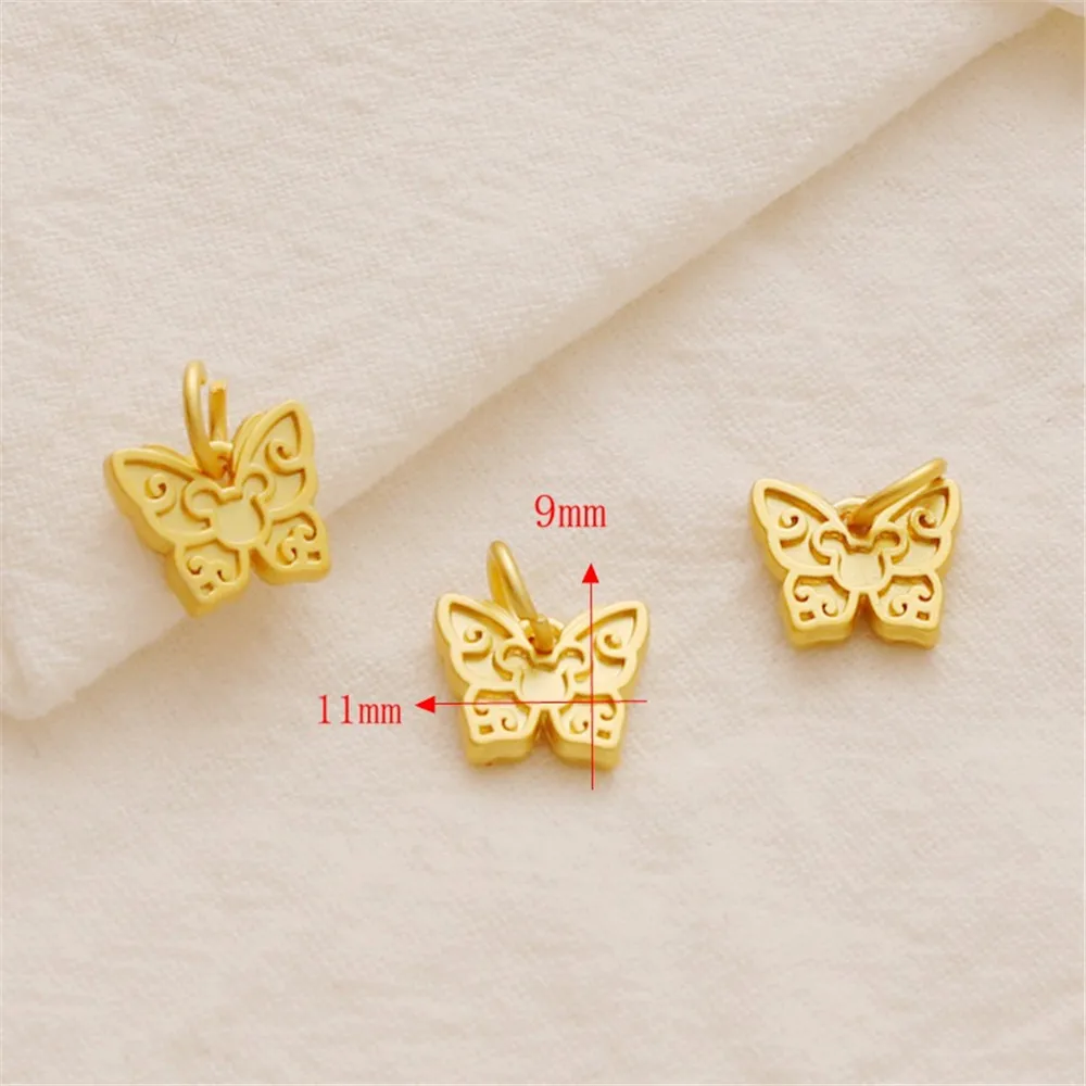 18K Gold Color Double-Sided Butterfly Pendant Necklace, Handmade Jewelry Accessories, DIY Earrings, 9*10mm
18K Gold Color Double-Sided Butterfly Pendant Necklace, Handmade Jewelry Accessories, DIY Earrings, 9*10mm