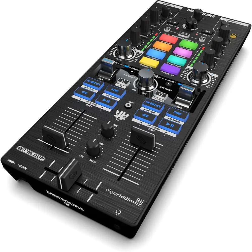 Mixtour Pro High-quality, ultra-portable, all-in-one our-deck DJ controller with audio interace
Mixtour Pro High-quality, ultra-portable, all-in-one our-deck DJ controller with audio interace