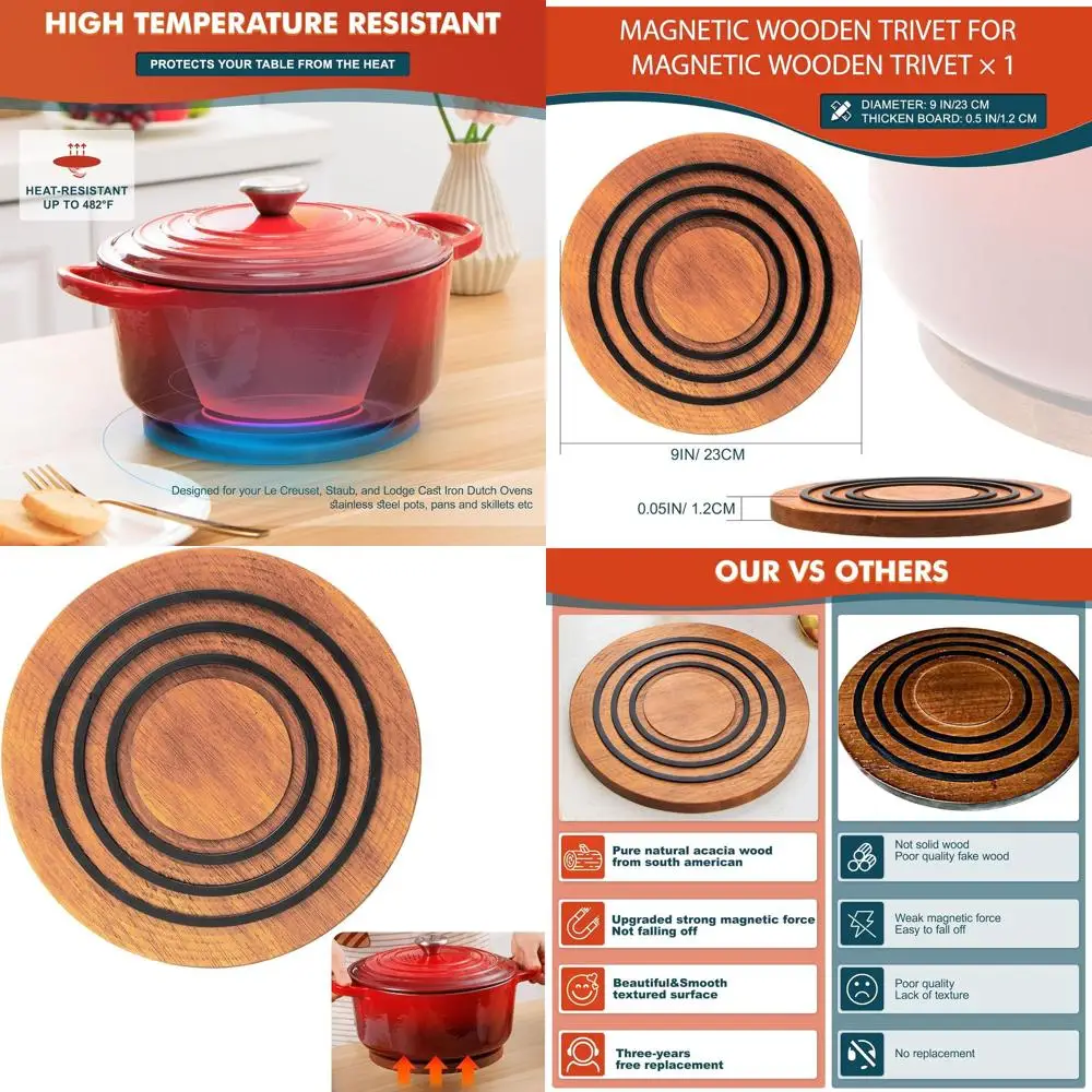 Магнитный поднос из орехового акации, с гребешком, совместимый с голландскими духовками Le Creuset, гарантия на 5 лет
Магнитный поднос из орехового акации, с гребешком, совместимый с голландскими духовками Le Creuset, гарантия на 5 лет