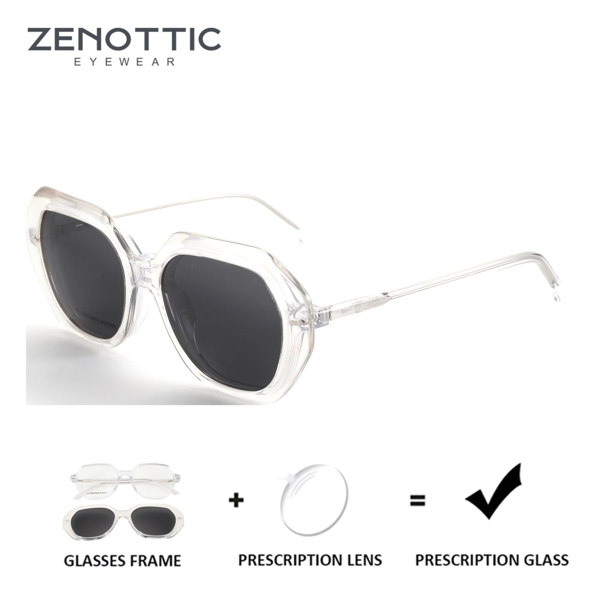 ZENOTTIC (L Size) Women Polygon Acetate Clip on Prescription Glasses Myopia Optical Lenses Bifocal Eyewear Distance And Reading
ZENOTTIC (L Size) Women Polygon Acetate Clip on Prescription Glasses Myopia Optical Lenses Bifocal Eyewear Distance And Reading