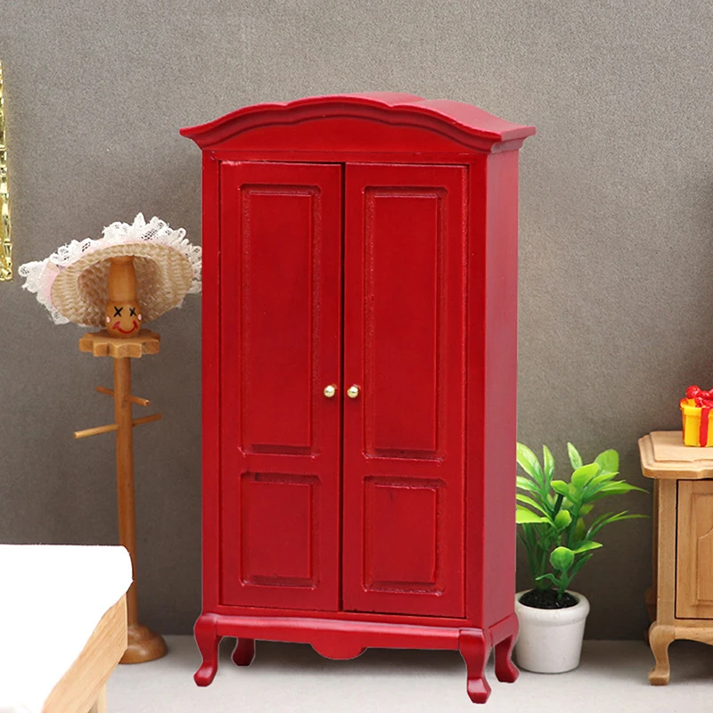 1:12 Dollhouse Miniature Wardrobe Retro Red Cabinet Bedroom Furniture Decor Toy Doll House Accessories
1:12 Dollhouse Miniature Wardrobe Retro Red Cabinet Bedroom Furniture Decor Toy Doll House Accessories