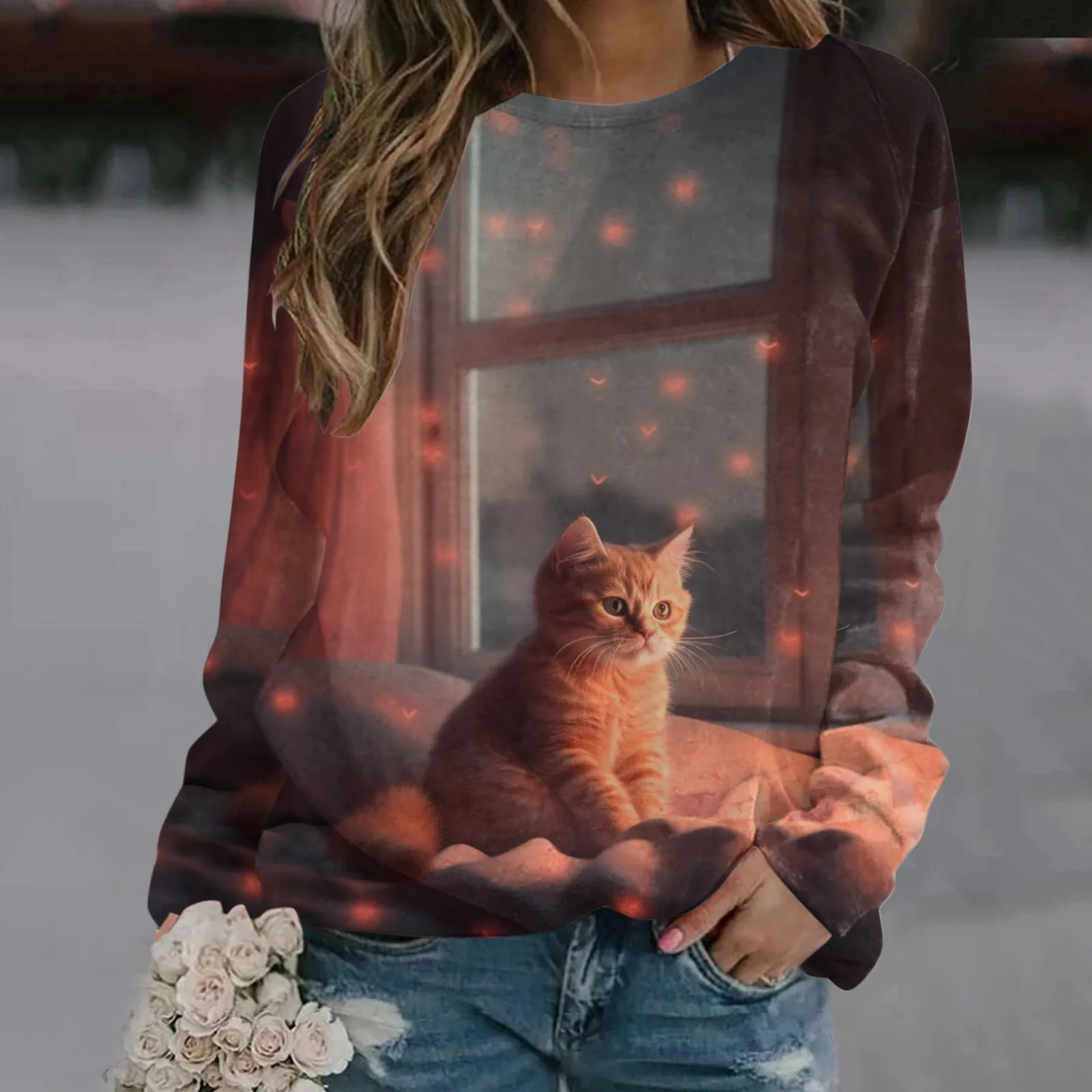 Women Sweatershirt Autumn Fashion Cat Tops Harajuku Long Sleeve 3d Shirt Animal Graphic Pullover Street Casual O Neck Shirt Tops
Women Sweatershirt Autumn Fashion Cat Tops Harajuku Long Sleeve 3d Shirt Animal Graphic Pullover Street Casual O Neck Shirt Tops