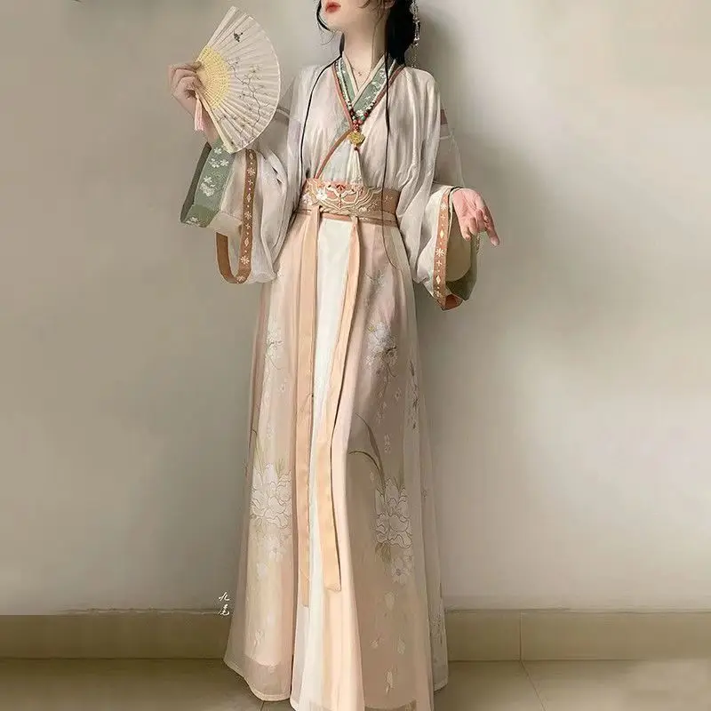 Women Chinese Traditional Style Dresses Fairy Floral Embroidery Hanfu Elegant Skirt Stage Performance Costume
Women Chinese Traditional Style Dresses Fairy Floral Embroidery Hanfu Elegant Skirt Stage Performance Costume