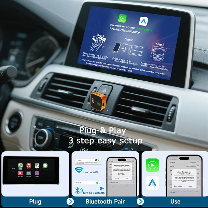 Адаптер 2-в-1 для беспроводного CarPlay и Mirror Link: мгновенное преобразование проводного подключения в беспроводное, Plug & Play для CarPlay с проводным подключением, 2026
Адаптер 2-в-1 для беспроводного CarPlay и Mirror Link: мгновенное преобразование проводного подключения в беспроводное, Plug & Play для CarPlay с проводным подключением, 2026