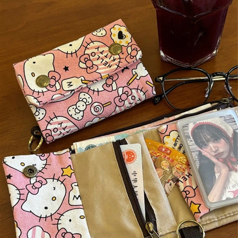 Sanrio Hello Kitty Coin Purse Kawaii Cartoon Student Keychain Card Case I.d. Holder 20 Fold Pu Button Wallets Toys Girls Gifts
Sanrio Hello Kitty Coin Purse Kawaii Cartoon Student Keychain Card Case I.d. Holder 20 Fold Pu Button Wallets Toys Girls Gifts