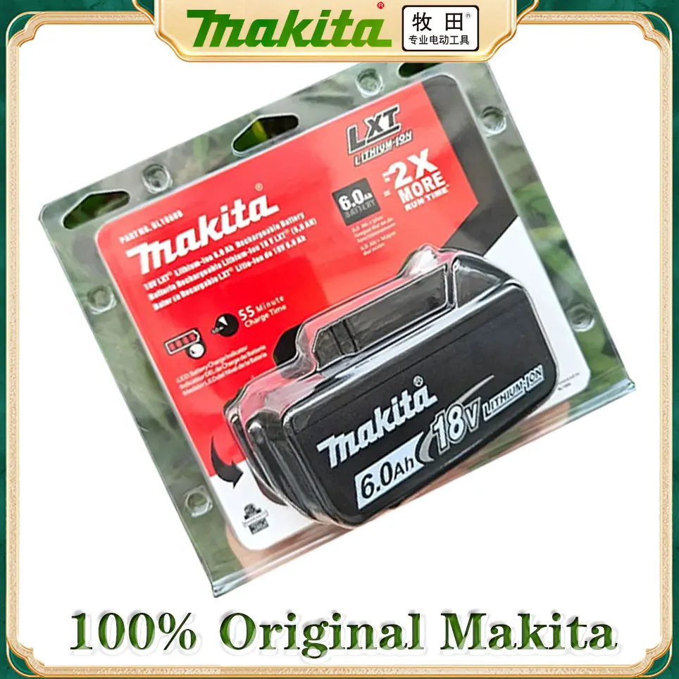 100% original Makita 6.0Ah 18V Rechargeable Battery for Makita 18V BL1830 BL1830B BL1840 BL1840B BL1850 BL1850B Power Tools
100% original Makita 6.0Ah 18V Rechargeable Battery for Makita 18V BL1830 BL1830B BL1840 BL1840B BL1850 BL1850B Power Tools