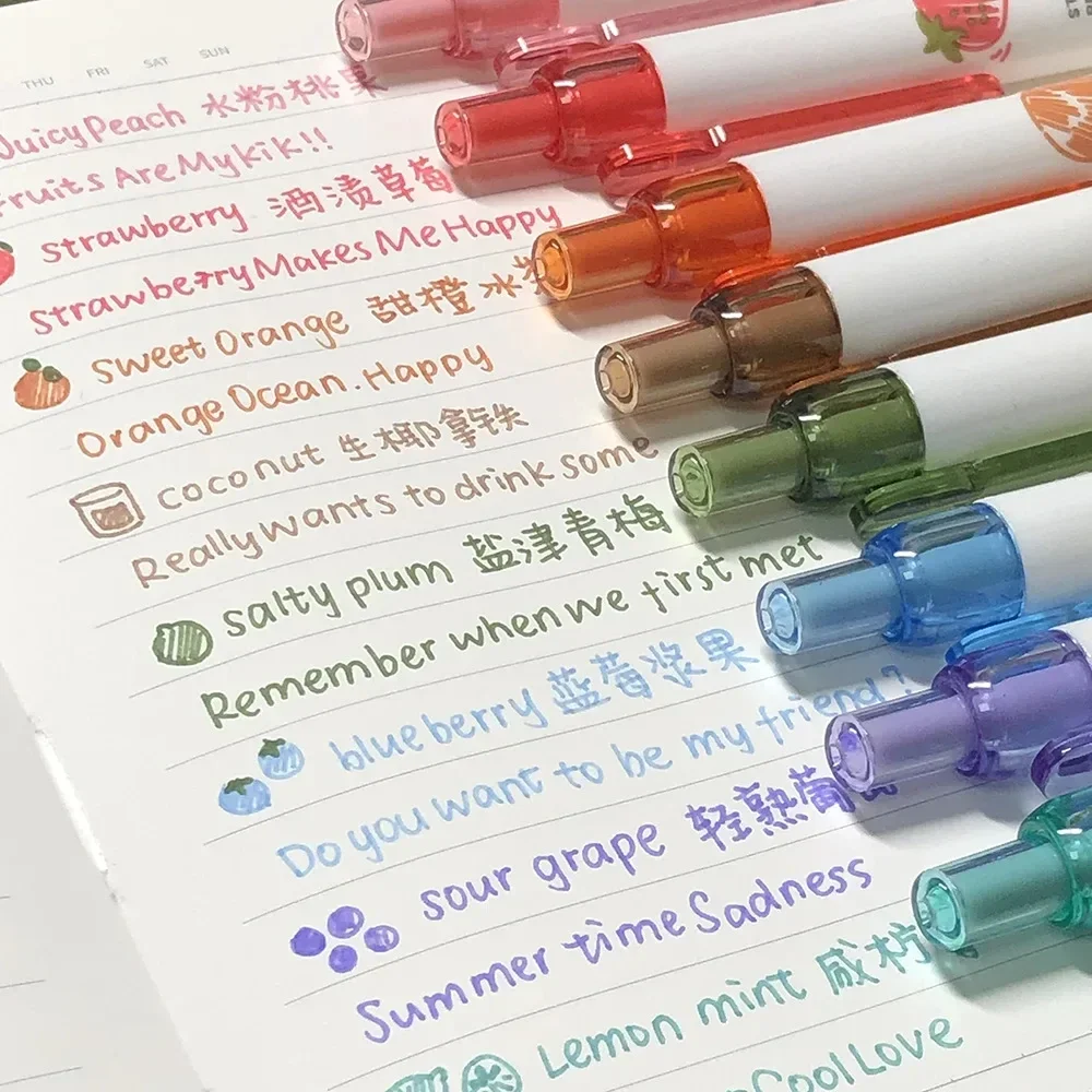 Creative 3D Fruit Scent Colored Gel Pens 0.5mm Smooth Writing School Student Art Drawing Pen for Diary Scrapbooking Stationery
Creative 3D Fruit Scent Colored Gel Pens 0.5mm Smooth Writing School Student Art Drawing Pen for Diary Scrapbooking Stationery