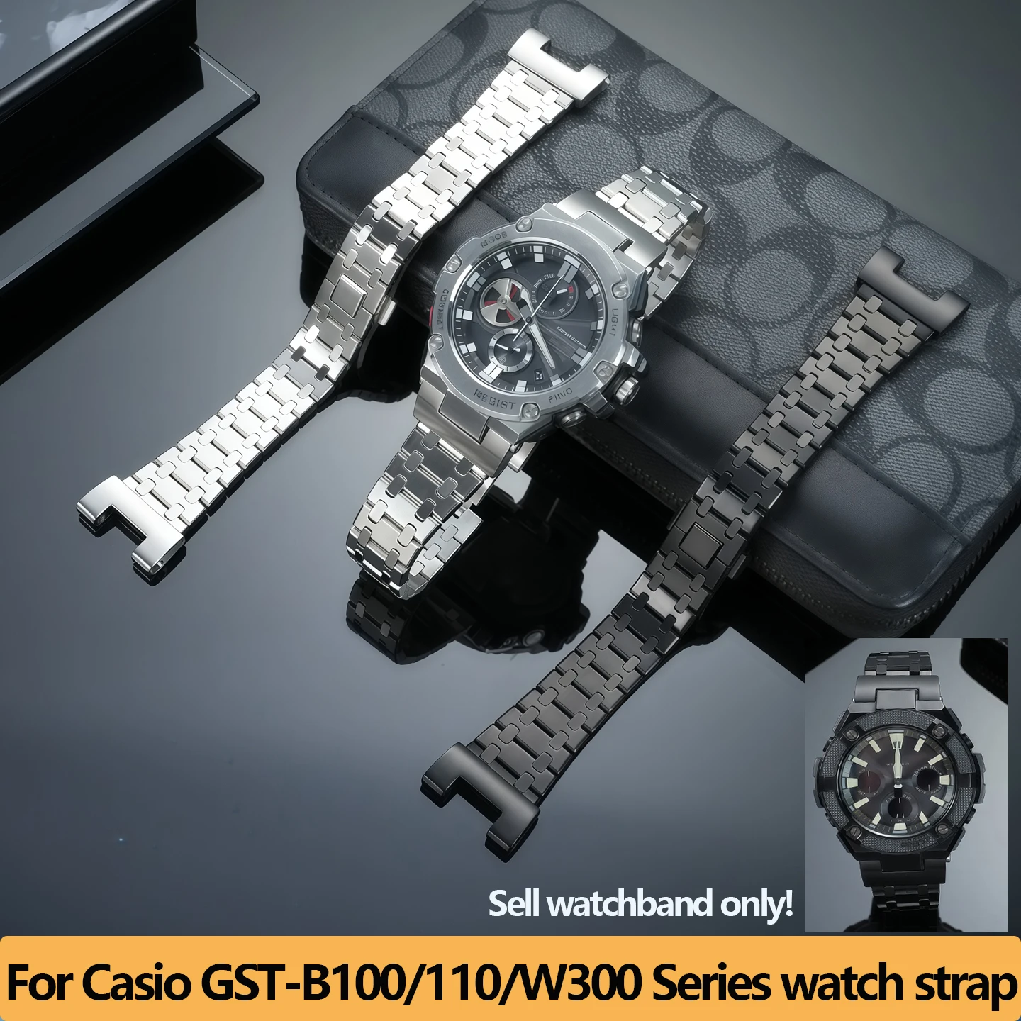 For Casio Watch band GST-B100/W110/W300/W130L/W100 Series Modified Royal Oak Style Stainless Steel Strap Men's Watch Accessories
For Casio Watch band GST-B100/W110/W300/W130L/W100 Series Modified Royal Oak Style Stainless Steel Strap Men's Watch Accessories