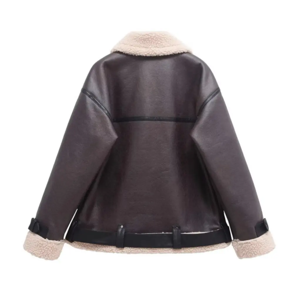 Women's Retro Leather Jacket Casual Work Clothing Cotton Spring New Fashion European And American Style Streetwear
Women's Retro Leather Jacket Casual Work Clothing Cotton Spring New Fashion European And American Style Streetwear
