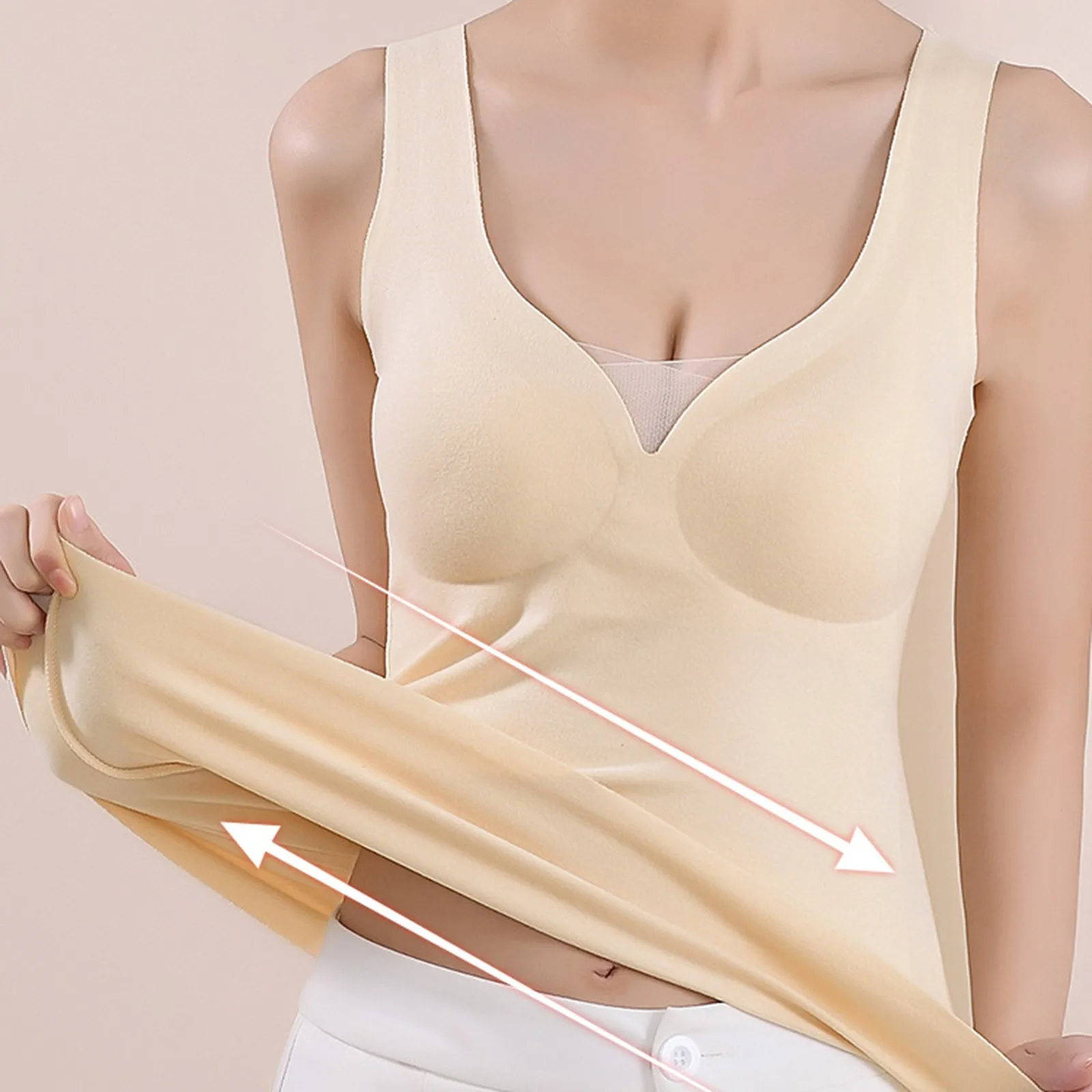 Thermal Underwear Tank Tops Women Seamless Brushed Padded Solid Vest Winter Stretchy Warm Soft Inner Wear Bottoming Lingerie Top
Thermal Underwear Tank Tops Women Seamless Brushed Padded Solid Vest Winter Stretchy Warm Soft Inner Wear Bottoming Lingerie Top