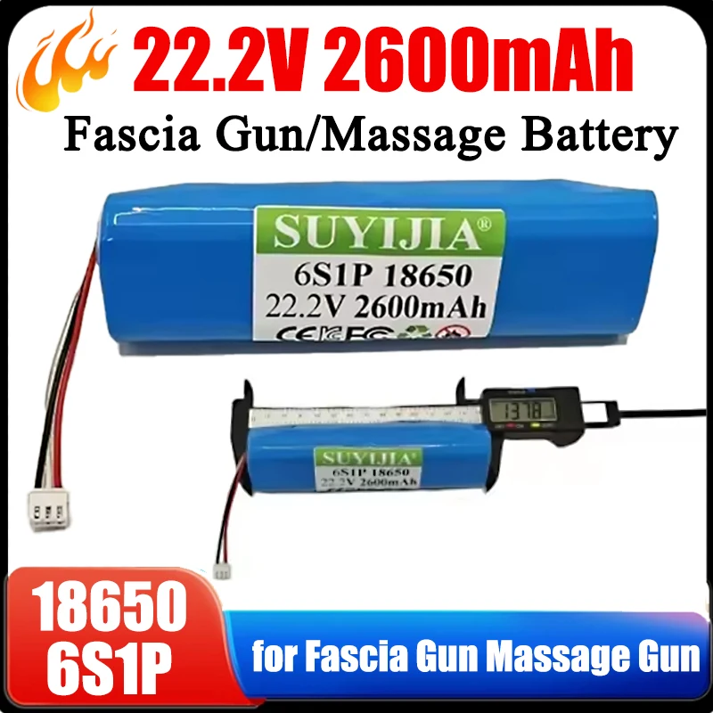 Massage gun Battery 22.2V 2600mAh 18650-6S1P Suitable for Fascia Gun Massage Gun Muscle Relaxation Fitness Equipment
Massage gun Battery 22.2V 2600mAh 18650-6S1P Suitable for Fascia Gun Massage Gun Muscle Relaxation Fitness Equipment