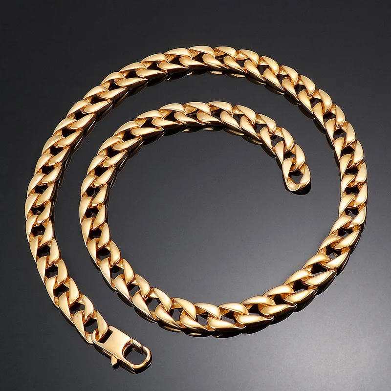 11mm Punk Gold Color Cuban Curb Chain Necklace Men Women Hiphop Rock Retro Shiny Stainless Steel Bike Biker Choker Jewelry
11mm Punk Gold Color Cuban Curb Chain Necklace Men Women Hiphop Rock Retro Shiny Stainless Steel Bike Biker Choker Jewelry