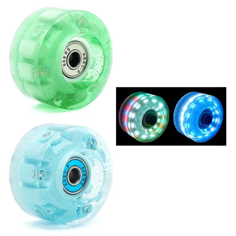 AZ-8 Piece Glitter Light Up Roller Skate Wheels Luminous Skate Wheels With Bearings Installed 58X32mm 82A
AZ-8 Piece Glitter Light Up Roller Skate Wheels Luminous Skate Wheels With Bearings Installed 58X32mm 82A