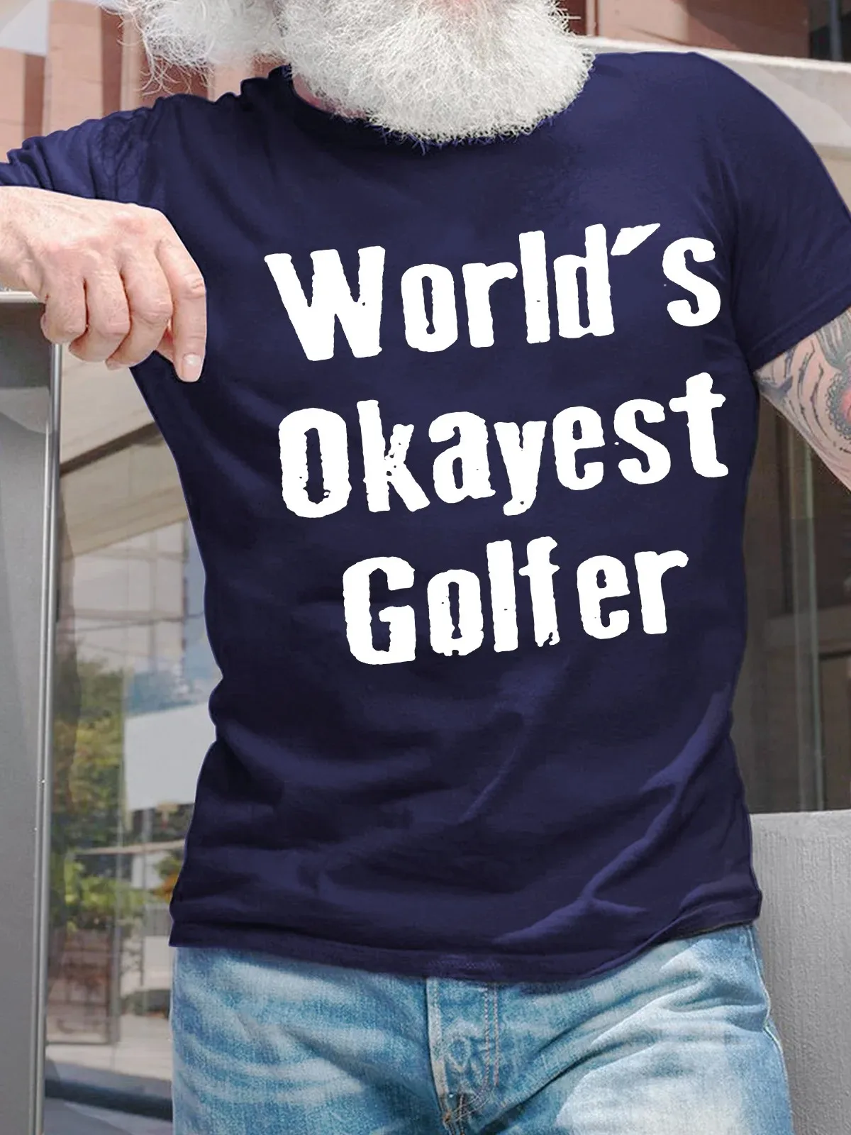 Funny Letter Print Tops Tees ShirtsMen's World's Okayest Golfer Casual Crew Neck Text Letters T-Shirt
Funny Letter Print Tops Tees ShirtsMen's World's Okayest Golfer Casual Crew Neck Text Letters T-Shirt